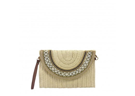 Bolso De Hombro Y Mano Rafia Paja